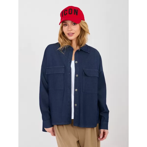  Dámská košile ITALY MODA IT-KS-FL9968.28 NAVY 