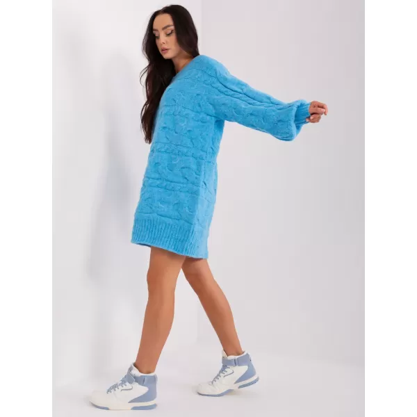  Dámské pletené šaty WOOL FASHION ITALIA AT-SW-2367.76P BLUE 