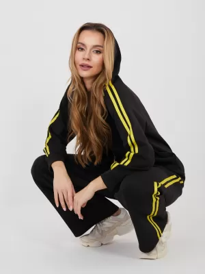 Dámská tepláková souprava RUE PARIS IT-KMPL-21782.93 BLACK