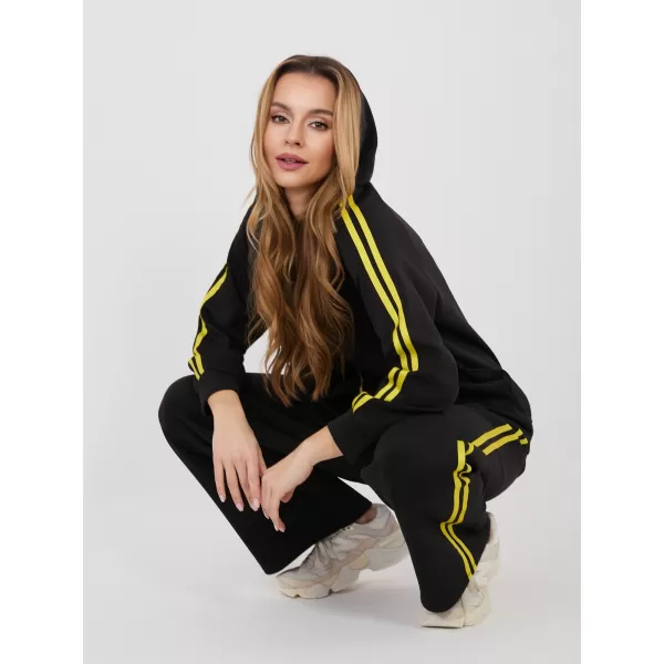  Dámská tepláková souprava RUE PARIS IT-KMPL-21782.93 BLACK 