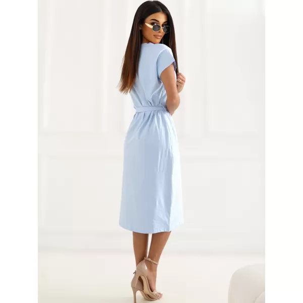  Dámské šaty RUE PARIS RV-SK-A1447.78 LIGHT BLUE 