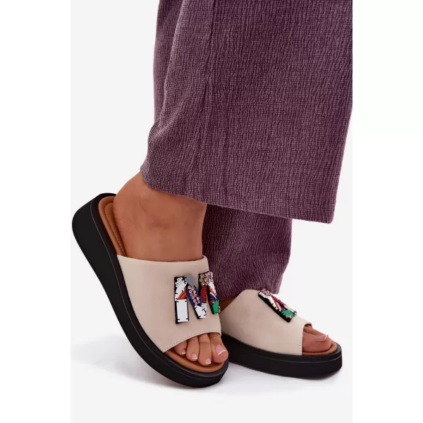  Dámské pantofle VINCEZA 66942 BEIGE 