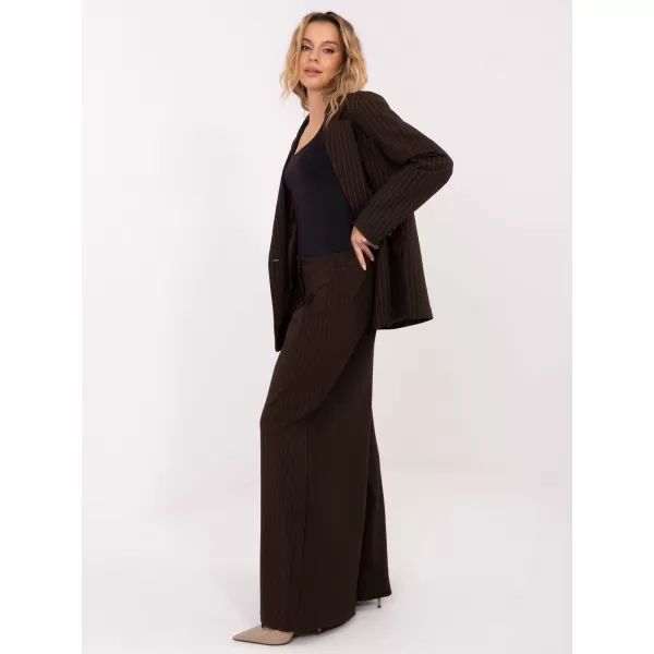  Dámské kalhoty RUE PARIS IT-SP-FL9787.85 DARK BROWN 