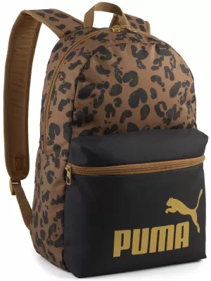 Batoh PUMA PHASE AOP BACKPACK 09116916 PUMA BLACK/KONA BROWN/LEOPARD AOP