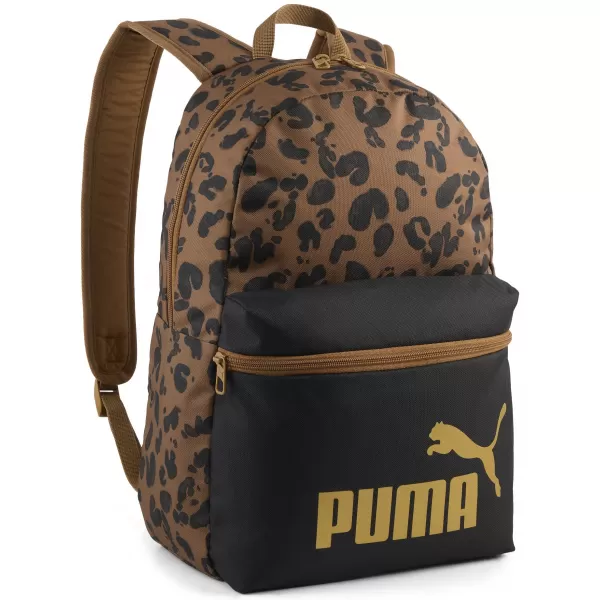 Batoh PUMA PHASE AOP BACKPACK 09116916 PUMA BLACK/KONA BROWN/LEOPARD AOP 