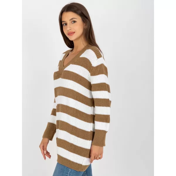  Dámský svetr RUE PARIS LC-SW-8030.29P WHITE-BEIGE 