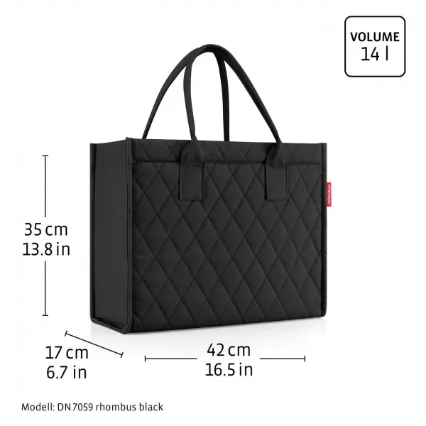  Taška REISENTHEL DAILY SHOPPER RHOMBUS BLACK 
