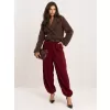 Dámské kalhoty ITALY MODA MI-SP-P72003H.70 BURGUNDY