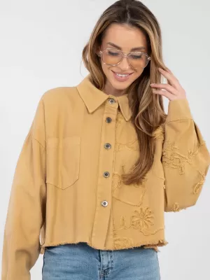 Dámská bunda RUE PARIS IT-KR-FL9993.77 CAMEL