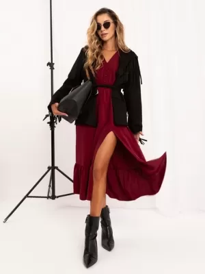 Dámské šaty ITALY MODA MI-SK-1061-2.02 BURGUNDY