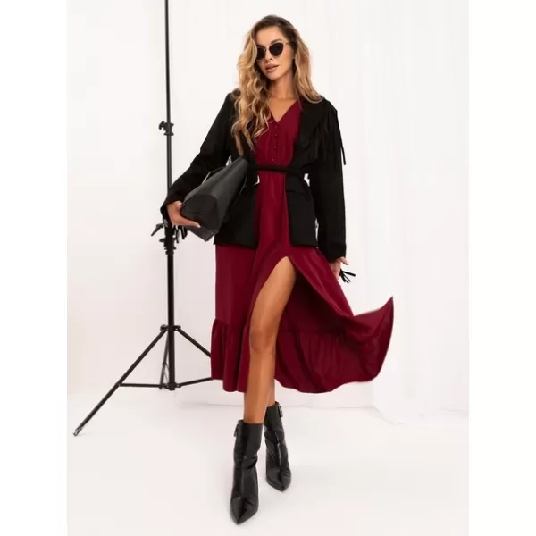  Dámské šaty ITALY MODA MI-SK-1061-2.02 BURGUNDY 
