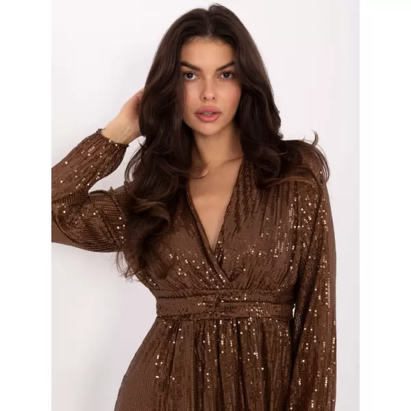  Dámské šaty ITALY MODA MI-SK-121501.09 BROWN 