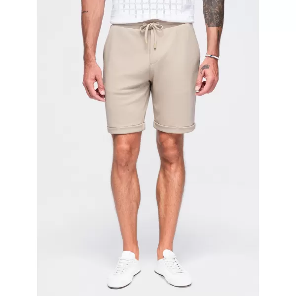  Pánské kraťasy OMBRE OM-SRCS-0206 BEIGE 