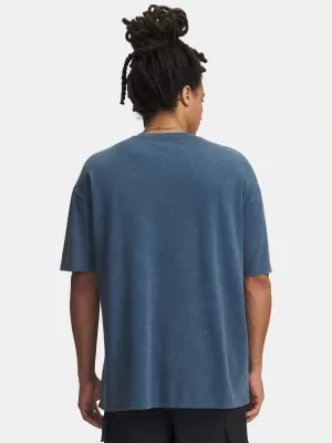 Pánské triko UNDER ARMOUR UA M HW OS LOGO WASH SS 1389147-498 MODRÁ