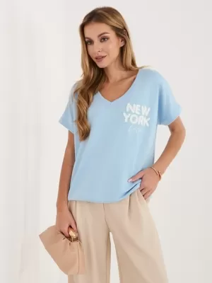 Dámské triko RELEVANCE RV-BZ-A1258.00 LIGHT BLUE