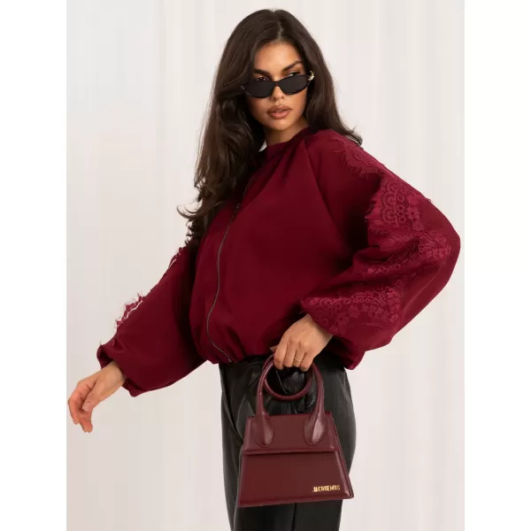  Dámská bunda ITALY MODA MI-KR-3537.74 BURGUNDY 