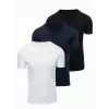 Pánské triko OMBRE OM-TSBS-0281 BLACK/WHITE/BLUE