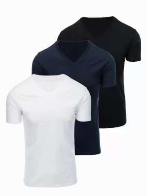 Pánské triko OMBRE OM-TSBS-0281 BLACK/WHITE/BLUE