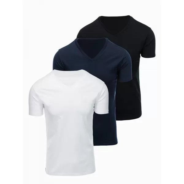  Pánské triko OMBRE OM-TSBS-0281 BLACK/WHITE/BLUE 
