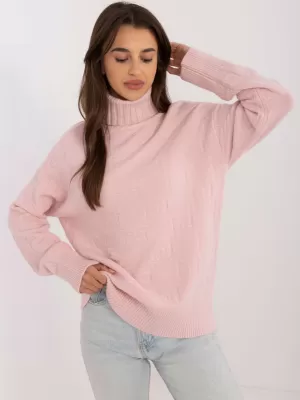 Dámský svetr WOOL FASHION ITALIA AT-SW-2342-1.35 BRIGHT PINK