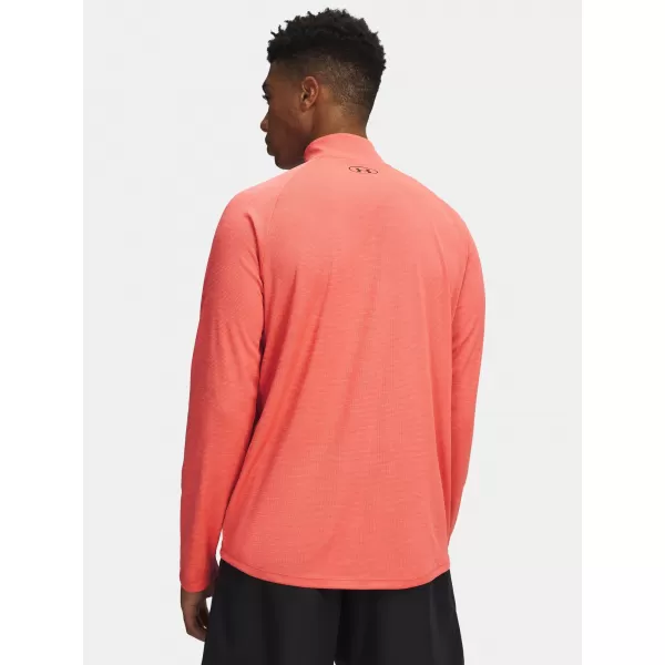  Pánské triko UNDER ARMOUR TECH TEXTURED 1/2 ZIP 1382797-690 ČERVENÁ 