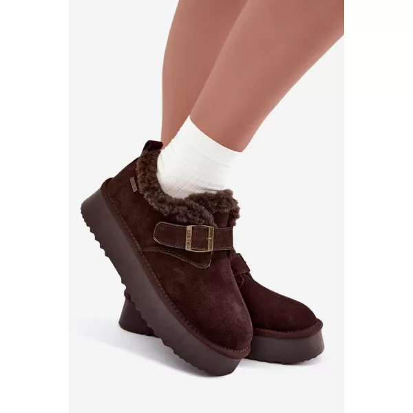  Dámské sněhule BIG STAR SHOES UU274319 BROWN/BEIGE 