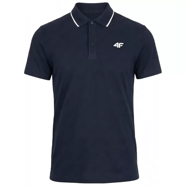  Pánské triko s límečkem 4F 4FWMM00TPTSM0773 NAVY 