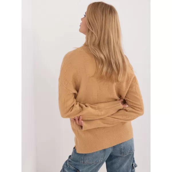  Dámský svetr WOOL FASHION ITALIA AT-SW-2342-1.35 LIGHT BROWN 