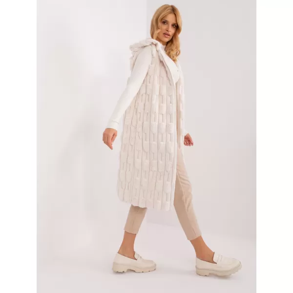  Dámská vesta WOOL FASHION ITALIA AT-KZ-2368-1.06 ECRU 