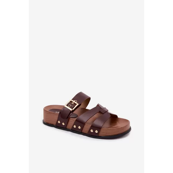 Dámské pantofle BOTO 22-382 BROWN 