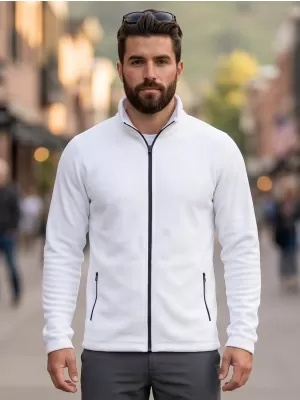 Pánská micro fleece mikina MALFINI FACTOR 852 BÍLÁ