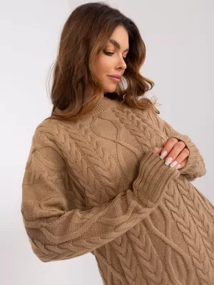 Dámské šaty RUE PARIS LC-SK-8012-2.25P DARK BEIGE