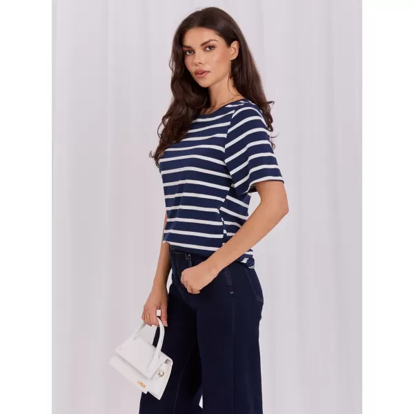  Dámské tričko RUE PARIS RV-TS-A1087.74 NAVY 