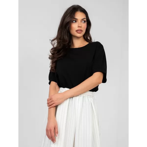  Dámská halenka RUE PARIS RV-BZ-A1184.21 BLACK 