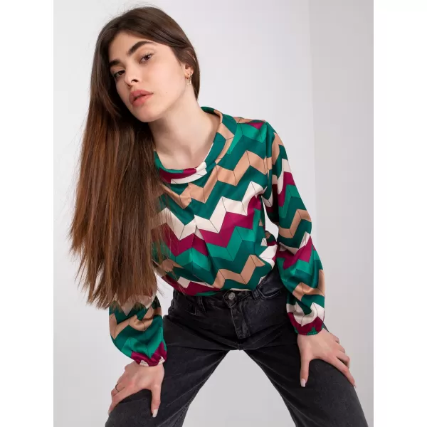  Dámská halenka ITALY MODA DHJ-BZ-12311.49P DARK GREEN 