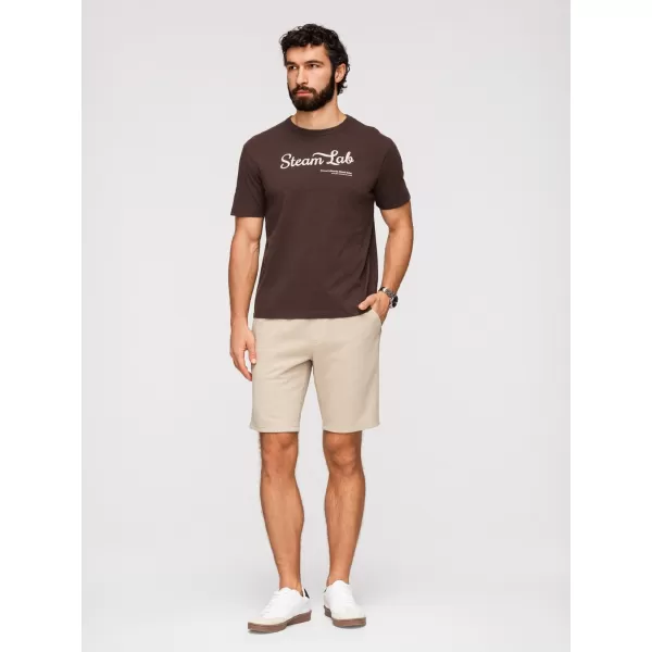  Pánské kraťasy OMBRE OM-SRSK-0124 BEIGE 