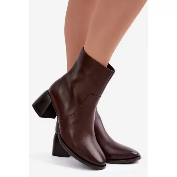  Dámské kotníkové boty D&A CR62-3391 CHOCOLATE 