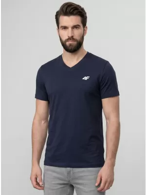 Pánské triko 4F 4FWMM00TTSHM3339 NAVY