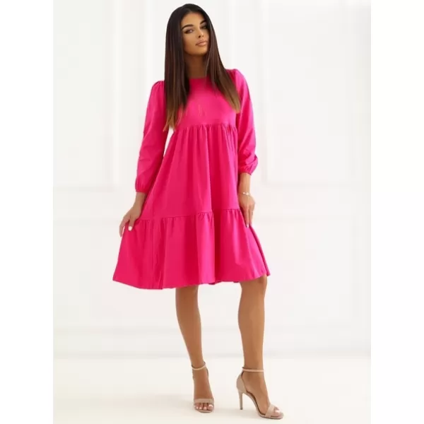  Dámské šaty RUE PARIS RV-SK-5832.18X FUCHSIA 