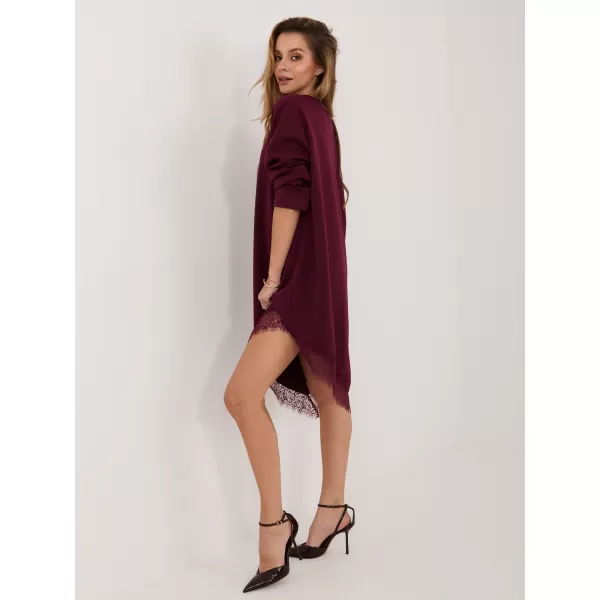  Dámské šaty OCH BELLA TW-SK-BI-24376.31 BURGUNDY 