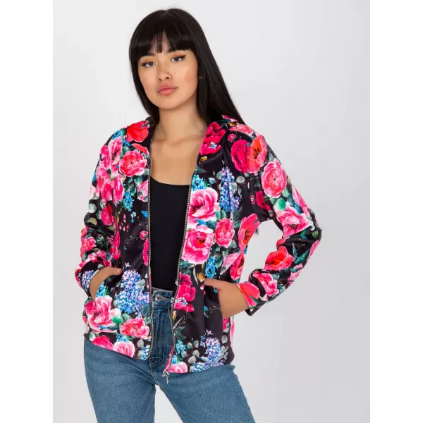  Dámská mikina RUE PARIS RV-BL-8118.89 BLACK AND PINK 