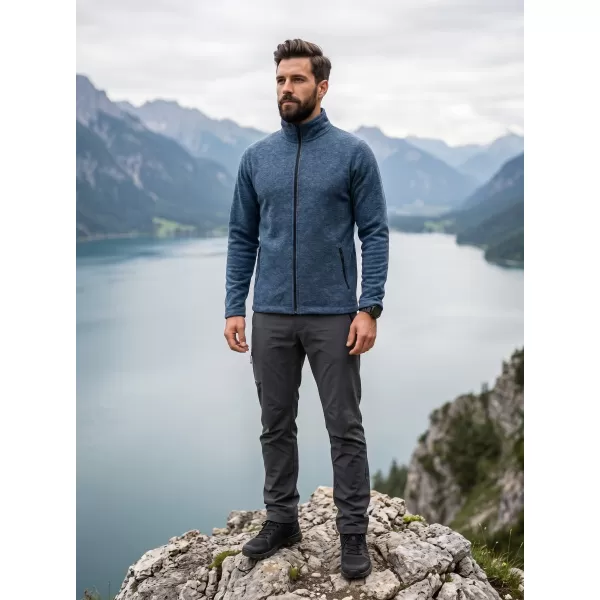  Pánská micro fleece mikina MALFINI FACTOR 852 TMAVÝ DENIM MELÍR 