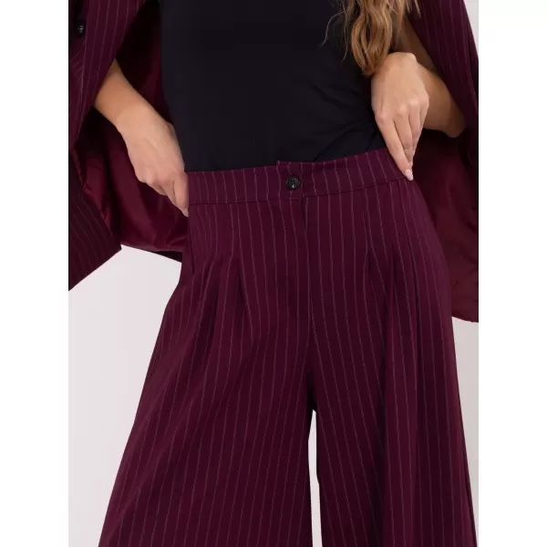  Dámské kalhoty RUE PARIS IT-SP-FL9787.85 BURGUNDY 