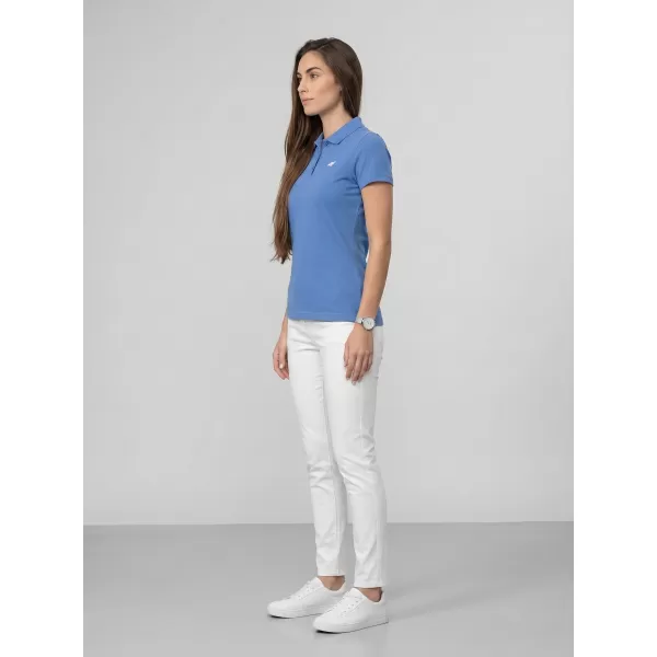  Dámské triko s límečkem 4F 4FWMM00TPTSF0768 DENIM 