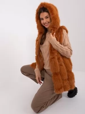 Dámská vesta WOOL FASHION ITALIA AT-KZ-2379.96P LIGHT BROWN