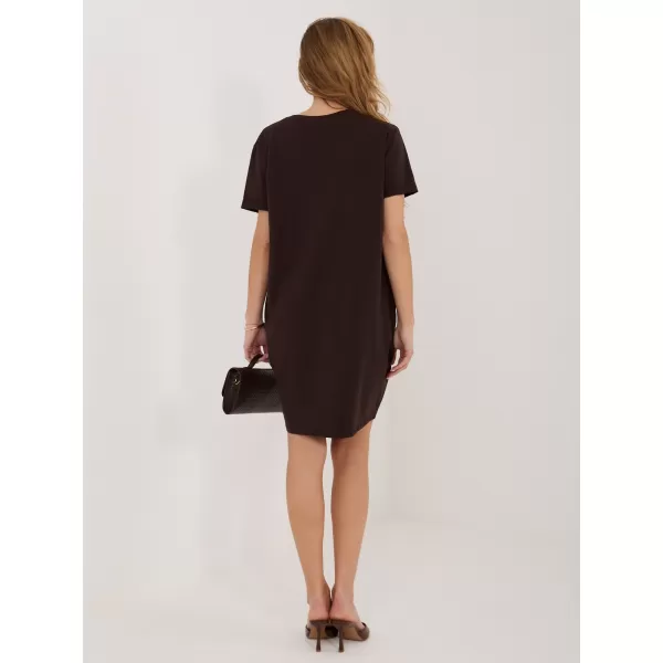  Dámské šaty RUE PARIS RV-SK-8724-1.91 DARK BROWN 