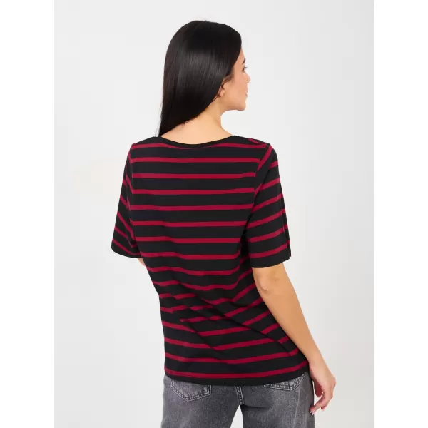  Dámské tričko RUE PARIS RV-TS-A1087.74 BLACK AND RED 