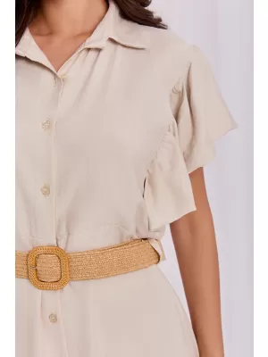 Dámské šaty ITALY MODA MI-SK-82970.86 LIGHT BEIGE