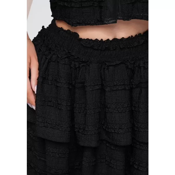  Dámská sukně OMBRE OW-GL-E0014 BLACK 