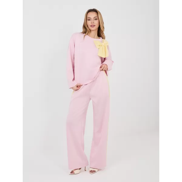  Dámská tepláková souprava RUE PARIS IT-KMPL-22220.25 BRIGHT PINK 
